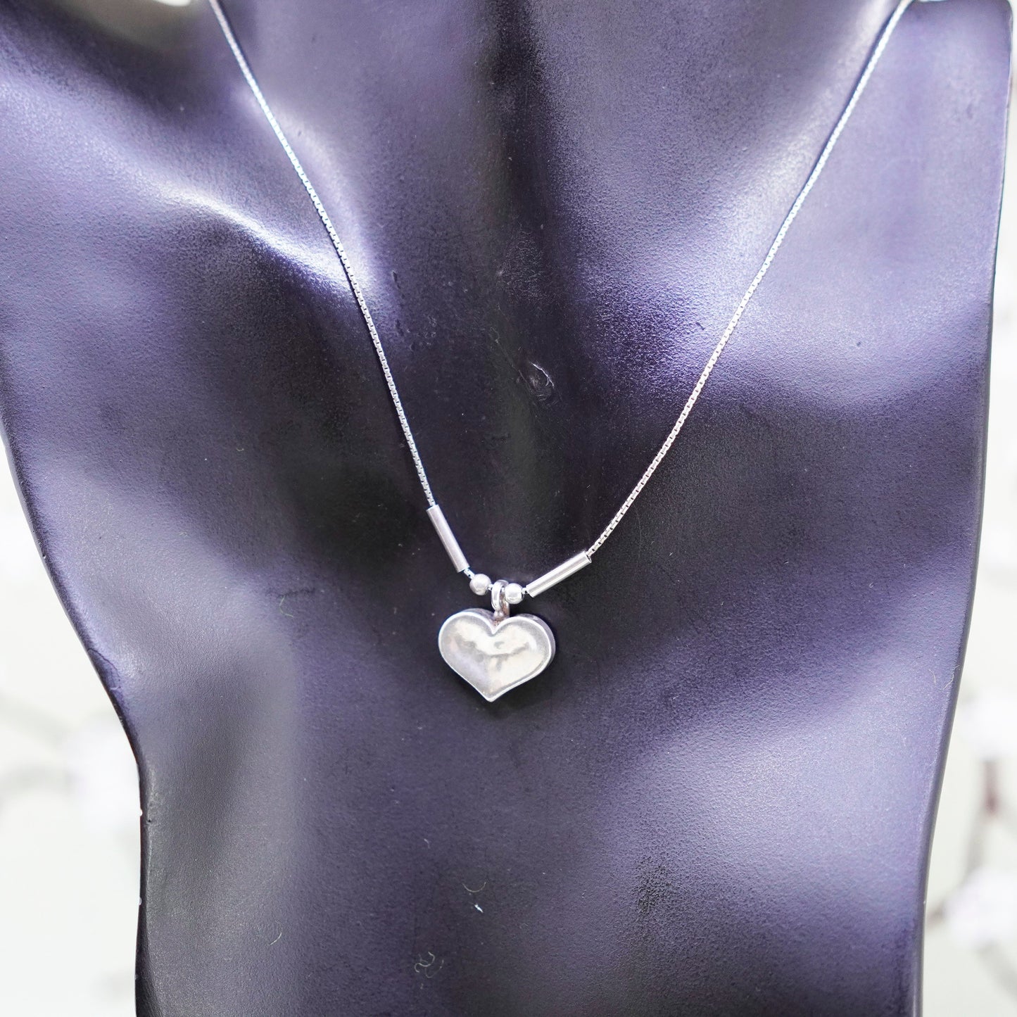 18”, Israel Shablool Didae sterling silver 925 necklace, snake heart pendant