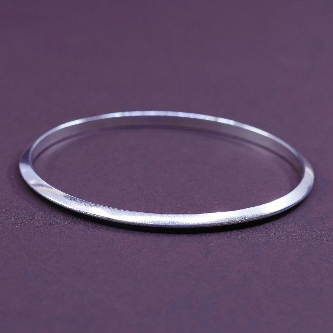 8", vtg Erling Christoffersen Norway Plus Sterling Silver Bangle, 925 bracelet
