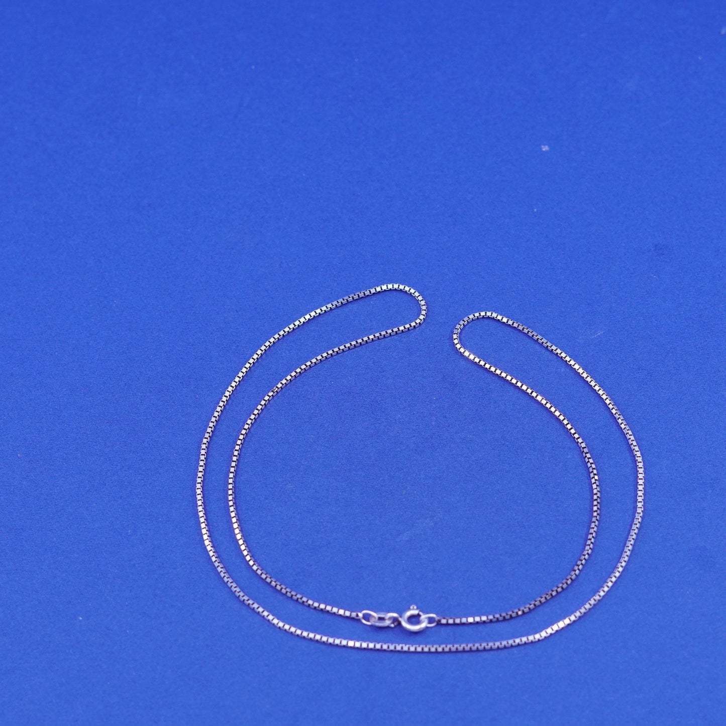 20”, 1mm, vintage Sterling silver necklace, 925 box chain