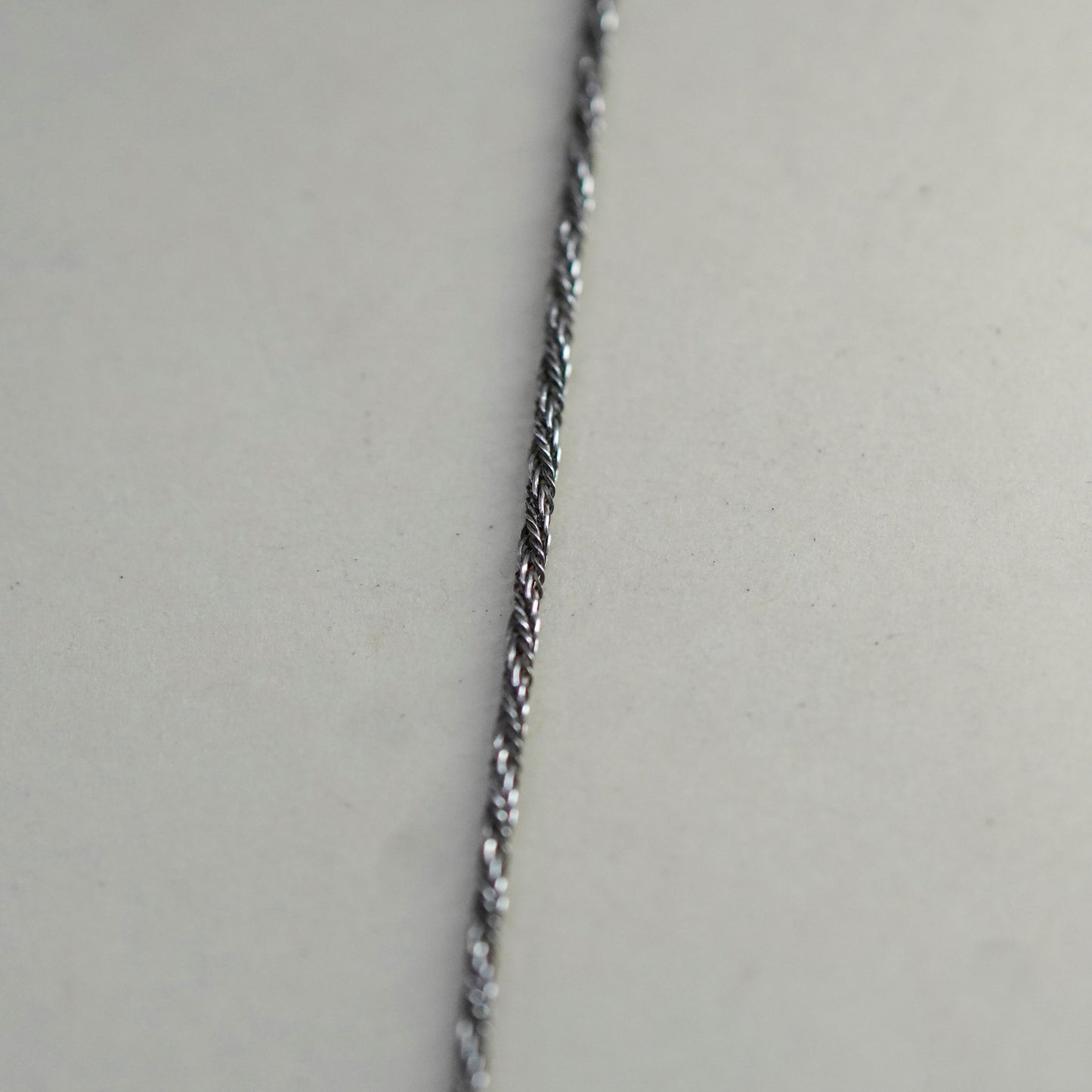 19”, 1mm, Vintage Italy sterling silver chain, 925 wheat necklace