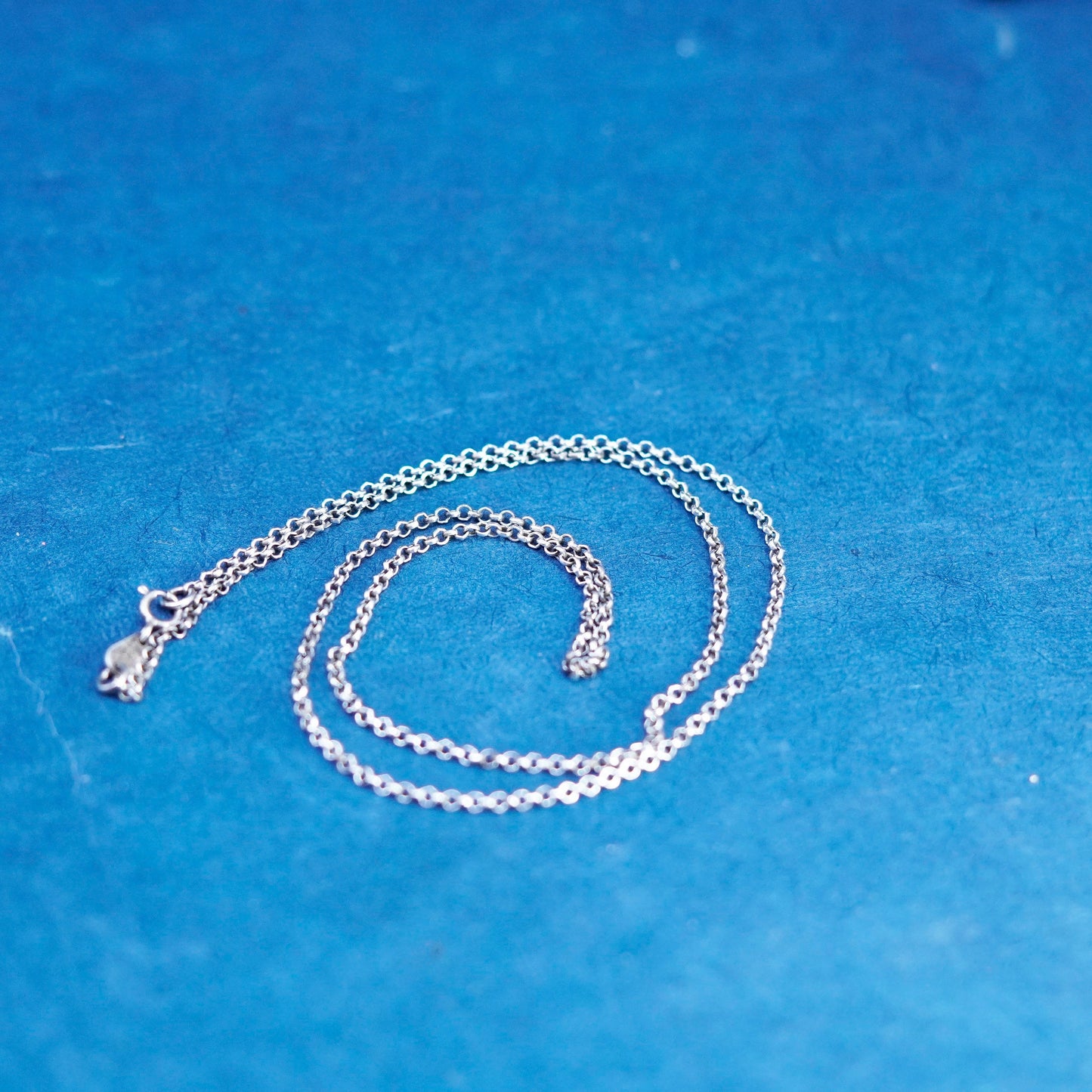 19.5”, 1.6mm, vintage Sterling silver handmade necklace, 925 circle chain