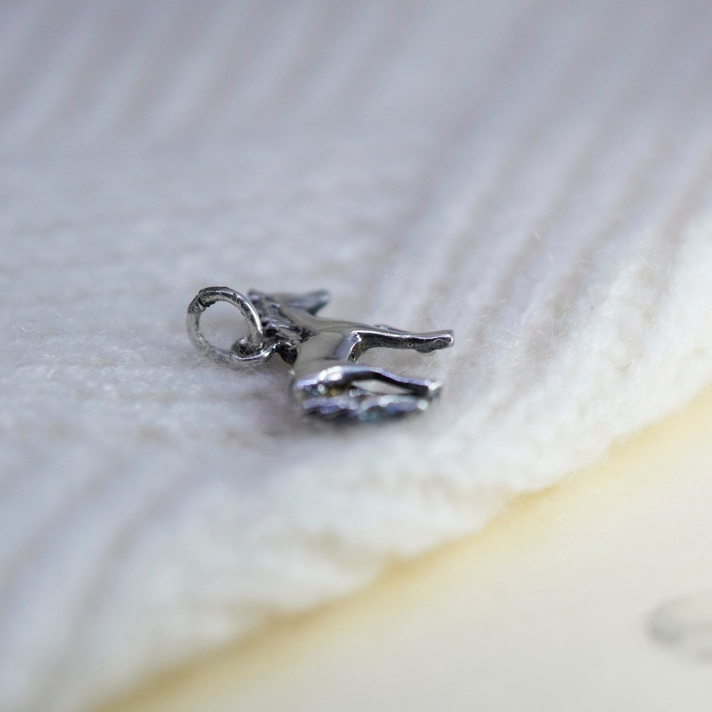 Handmade vintage Sterling silver pendant, 925 horse charm