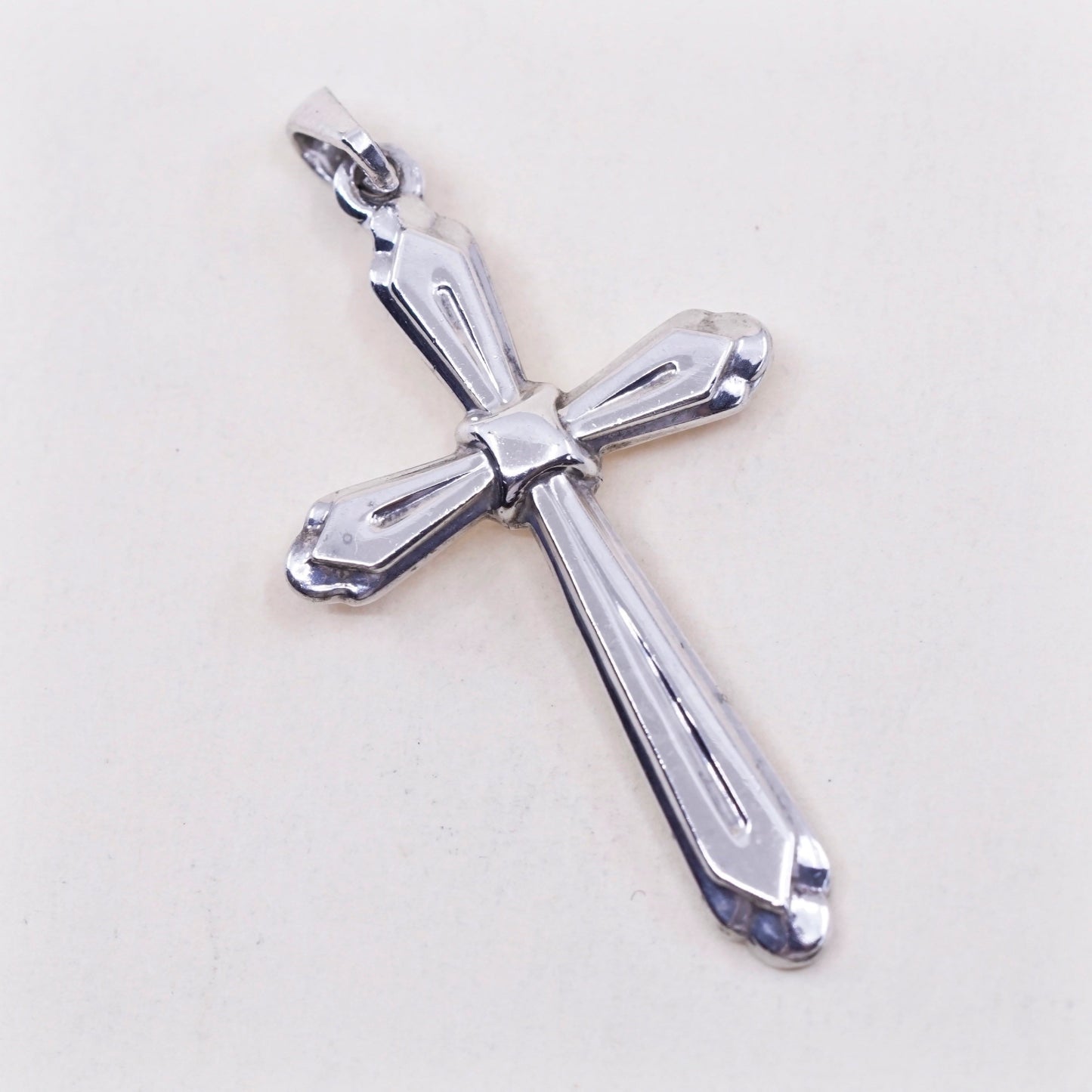 Vintage handmade Sterling silver pendant, 925 cross