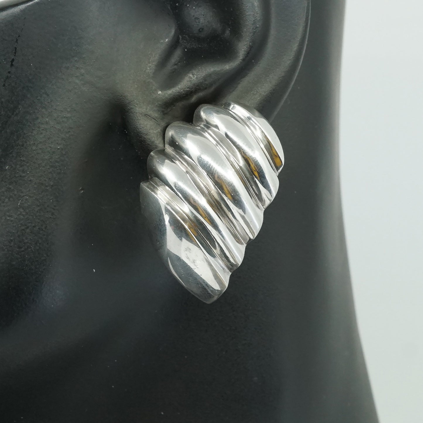 vtg Charles krypell Sterling silver handmade earrings, 925 wings studs