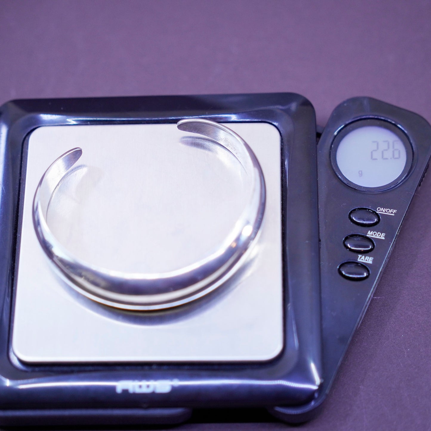 6.5”, Vintage Mexico Sterling silver handmade bracelet, 925 cuff