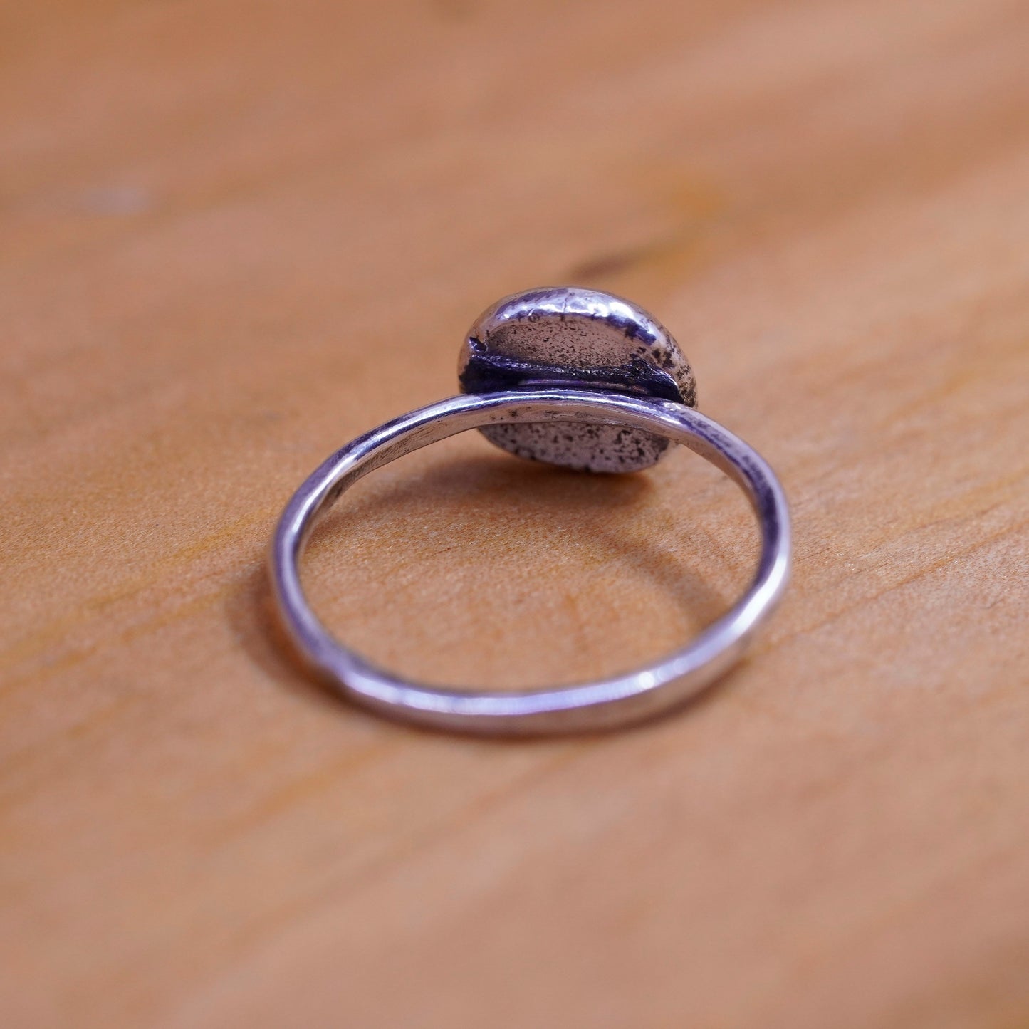 Size 4.75, vintage Sterling silver ring, 925 initial letter “AML” band