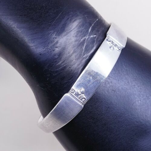 6.5”, Vintage Sterling Silver Handmade cuff, 925 Spoon Bracelet