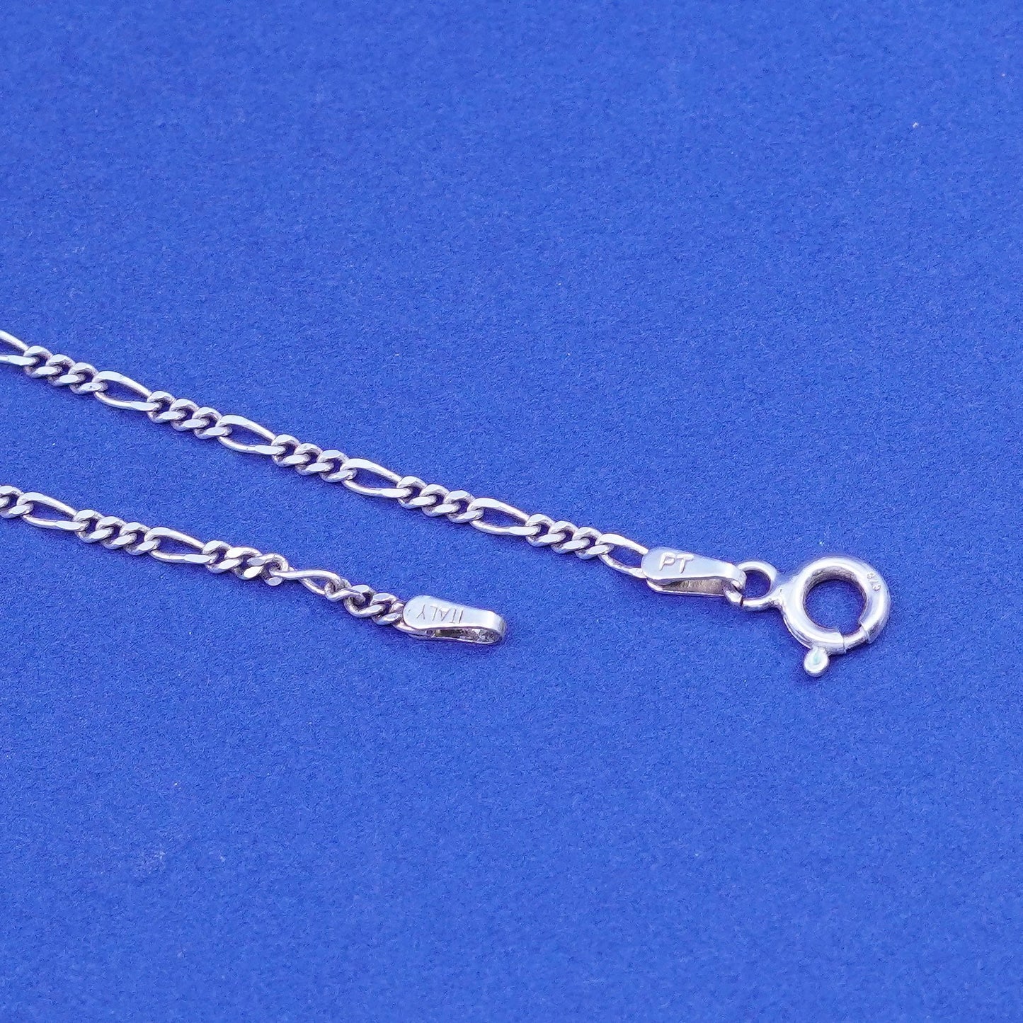 18”, 2mm, vintage Sterling silver handmade necklace, 925 Figaro chain