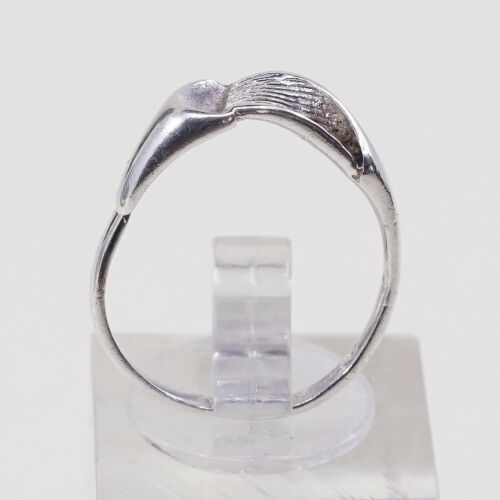 Size 6.5, Vtg Sterling Silver Handmade Ring, Mexico 925 Modern Minimalist Band