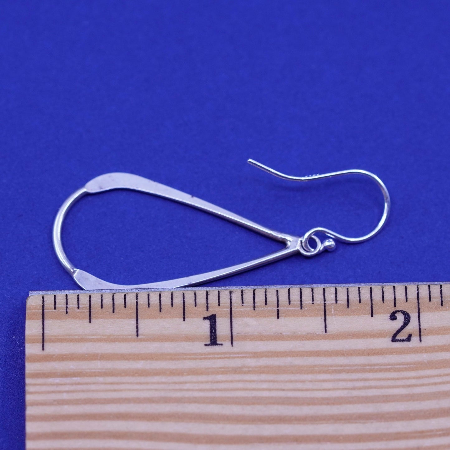Vintage Sterling silver modern earrings, 925 teardrop Dangles