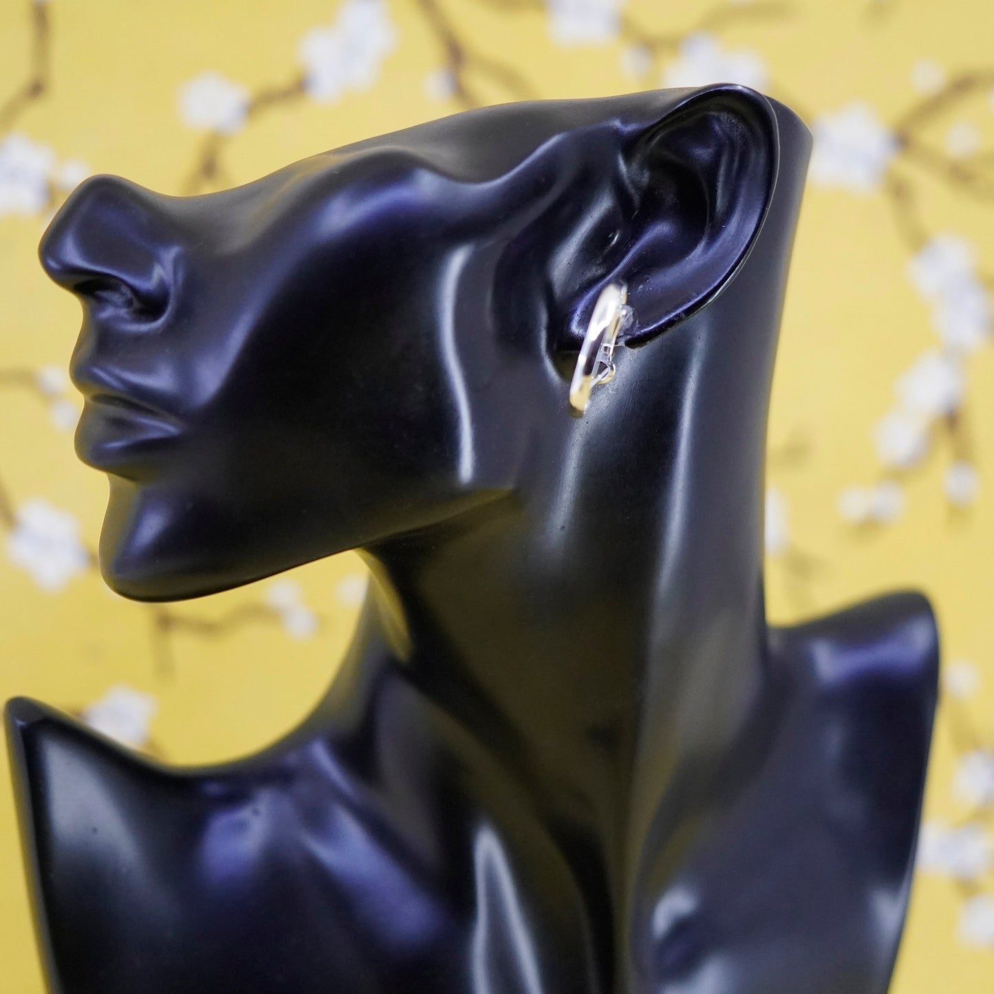 1”, Vintage Sterling silver handmade earrings, 925 hoops