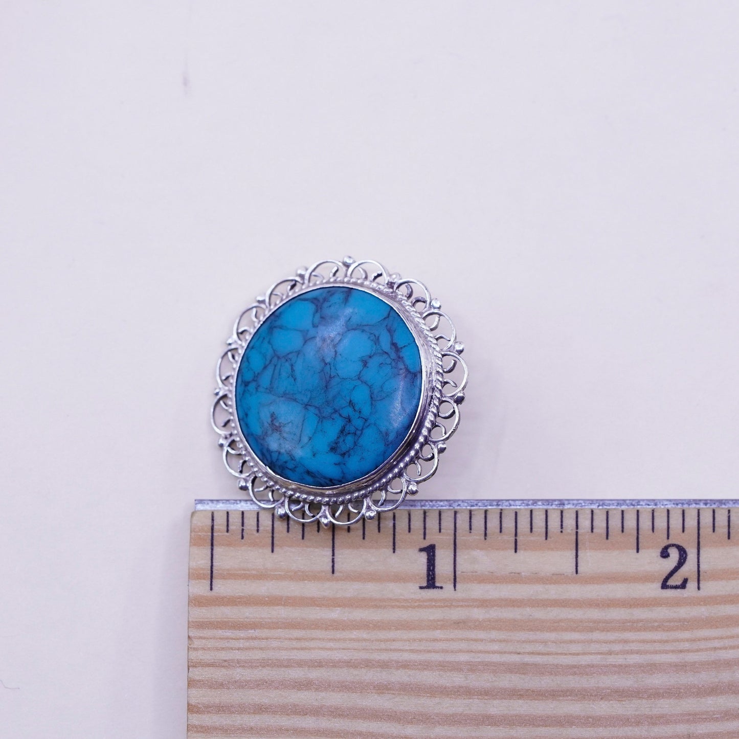 Vintage Plato 925 Sterling and turquoise drops earrings, clip on earrings