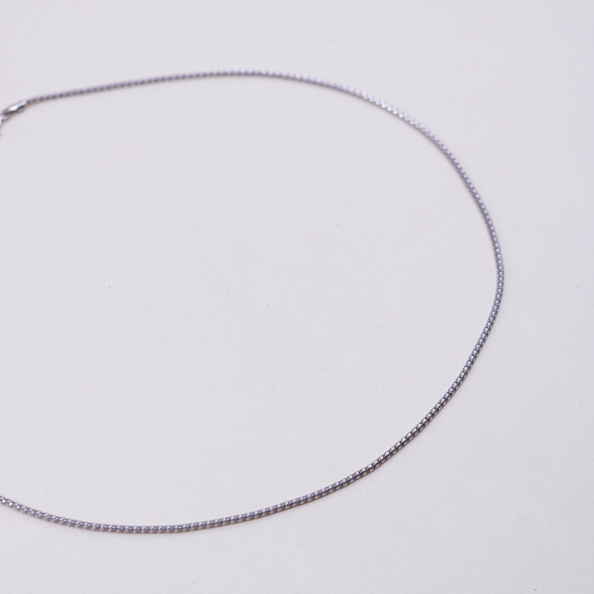 16”, 1mm, sterling silver handmade necklace, 925 silver popcorn chain