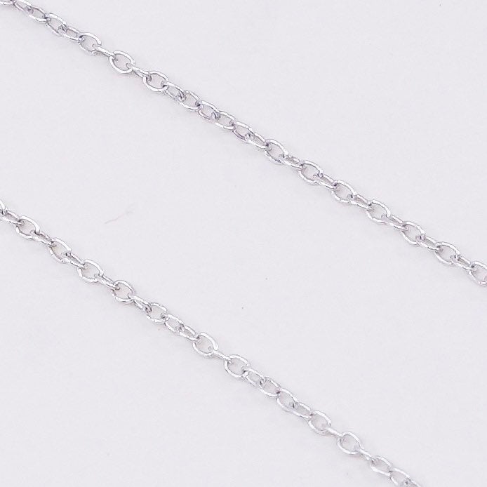 16+1.5”, vintage Sterling silver necklace, Italy 925 circle chain