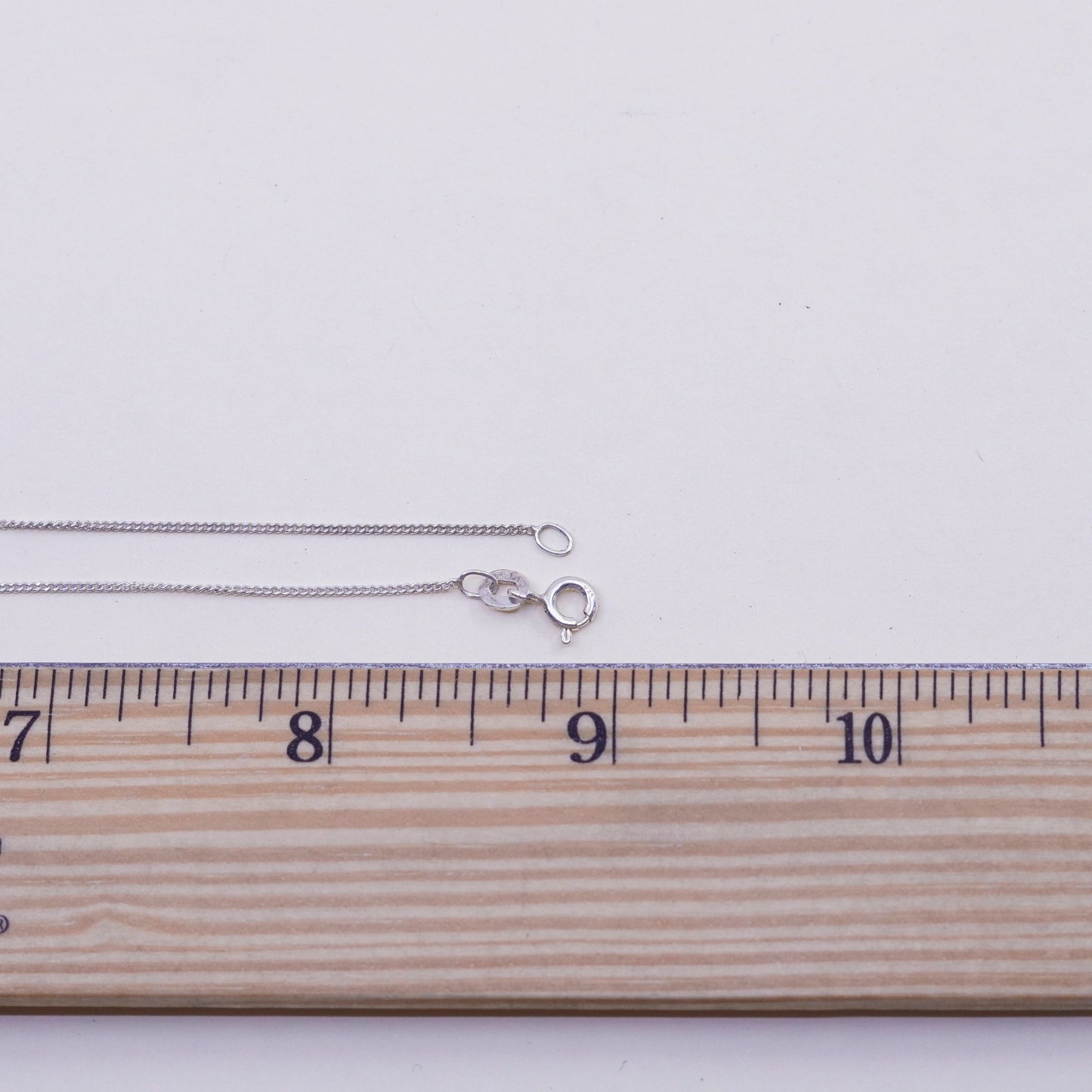 18”, 1mm, italy sterling silver handmade necklace, 925 curb chain