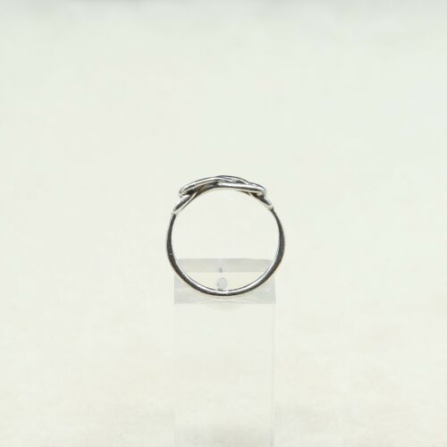 Sz 8, Vtg Sterling Silver Handmade Ring, 925 Silver knot Band
