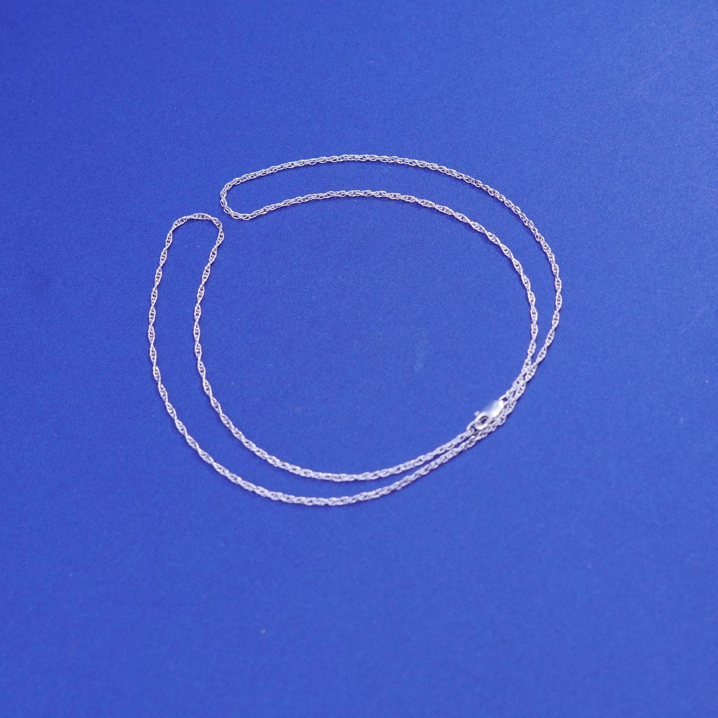 20”, 1mm, vintage Sterling silver handmade necklace, 925 Singapore chain
