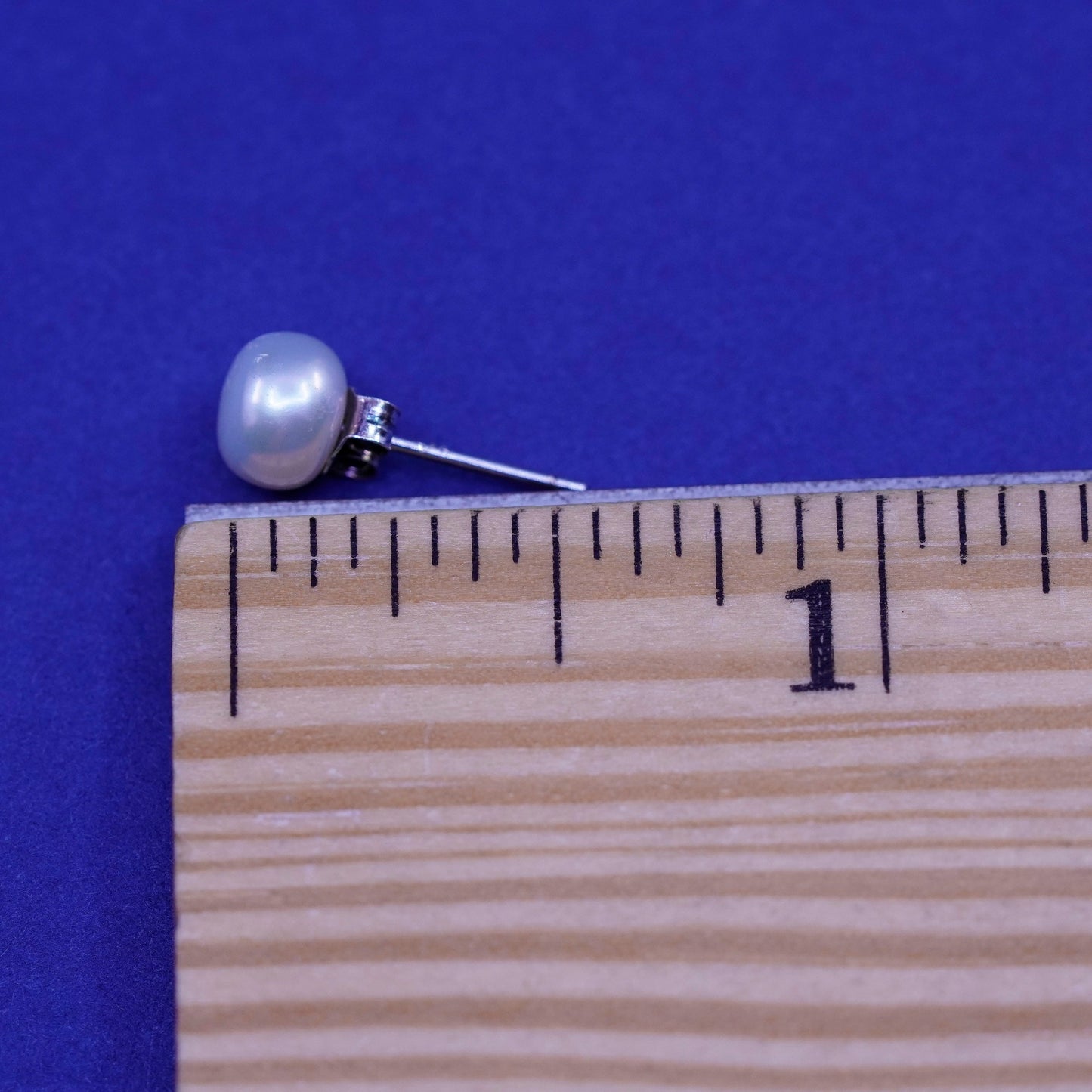 5mm, Sterling 925 silver with freshwater pearl studs earrings