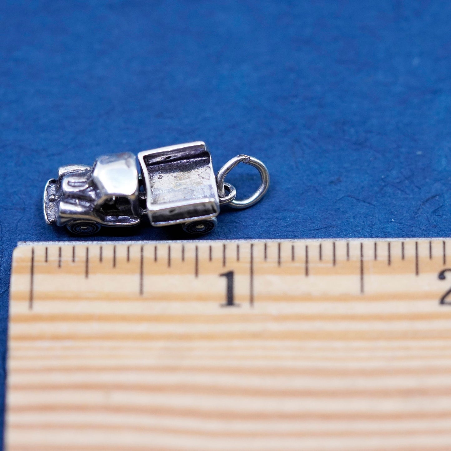 Vintage Sterling silver handmade pendant, 925 truck car charm