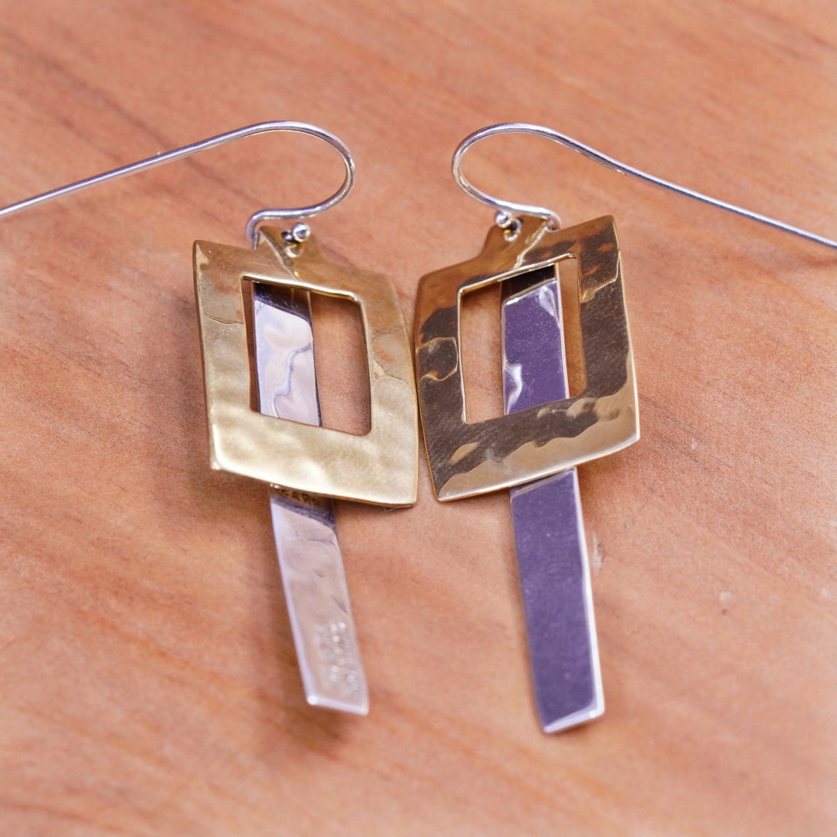 Robert Lee Morris Studio Sterling silver earrings, 925 rectangular drops