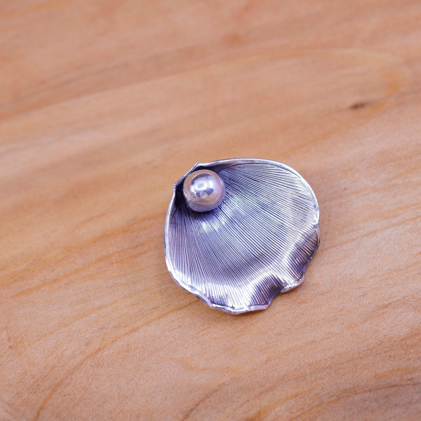 Vintage Sterling silver handmade clip on, 925 modern flower earrings
