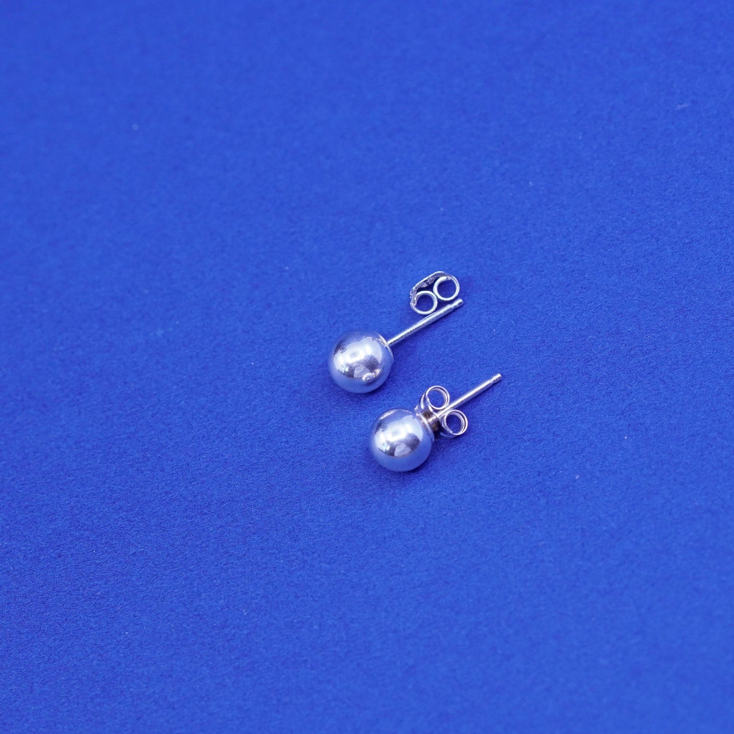 Vintage Sterling 925 silver handmade earrings, 925 studs, Stamped 925