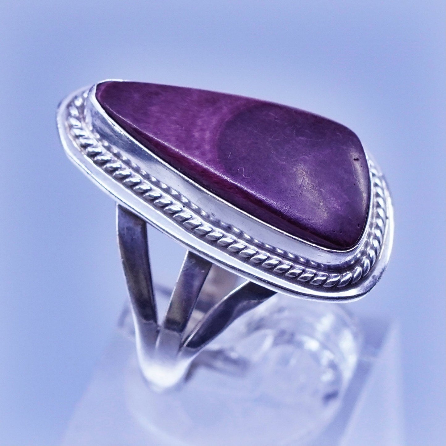 Size 6.5, Native American navajo Alex Gelvin Sterling 925 silver ring charoite