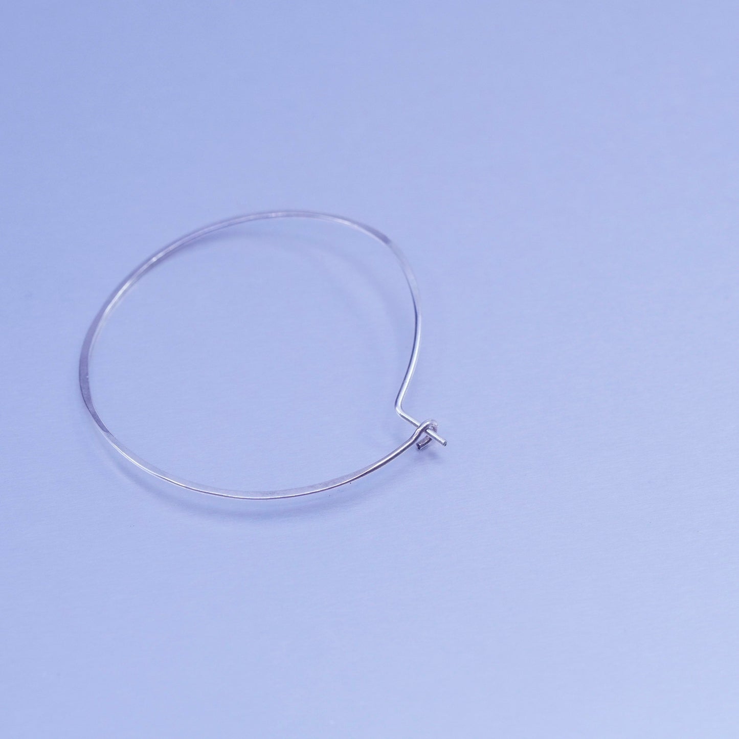 1.5”, vintage Sterling silver handmade earrings, 925 simple hoops