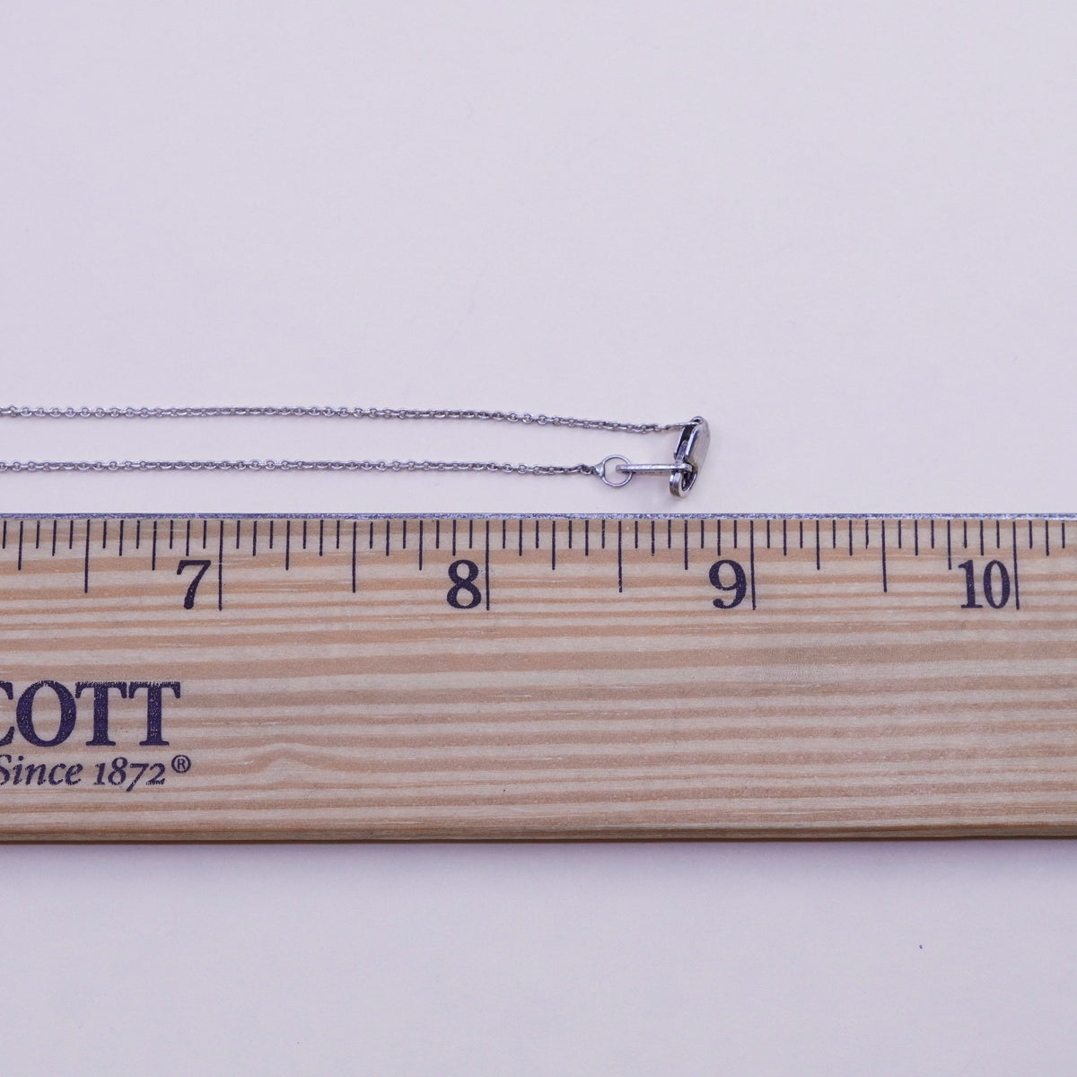 18”, Vintage sterling silver flatten circle link chain cross pendant, necklace