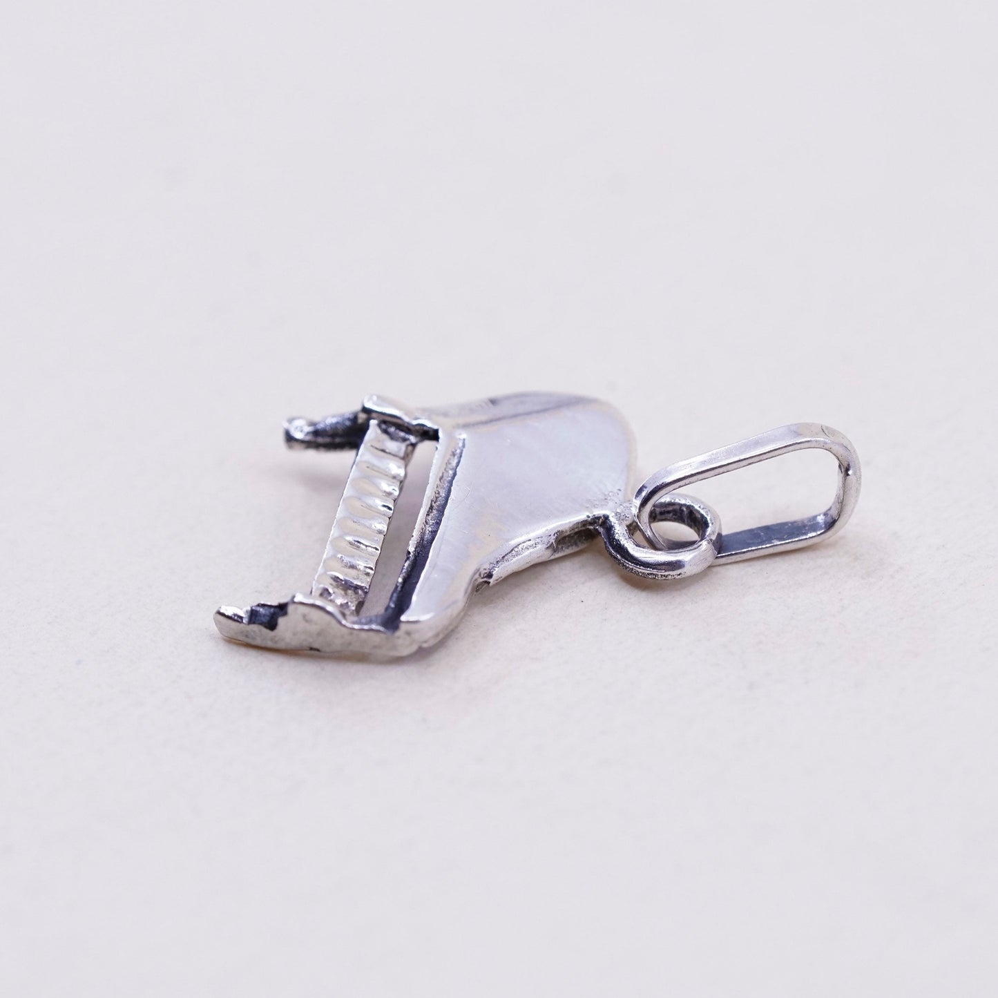 Vintage Sterling silver handmade pendant, 925 piano charm