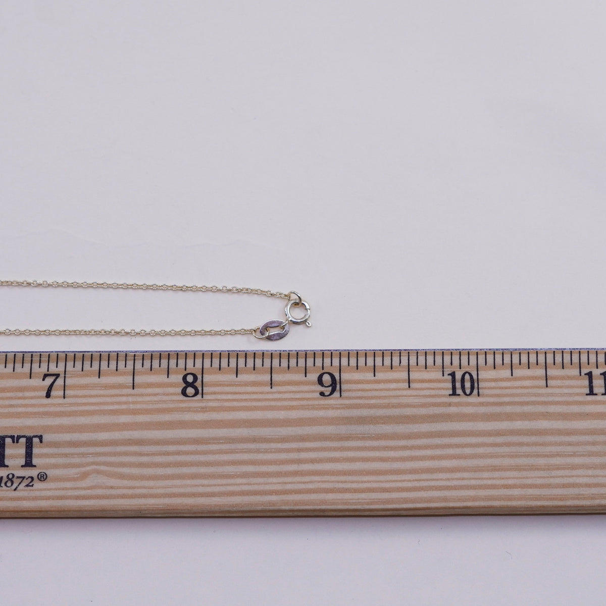 18”, 1mm, vintage vermeil gold over Sterling silver necklace, 925 circle chain