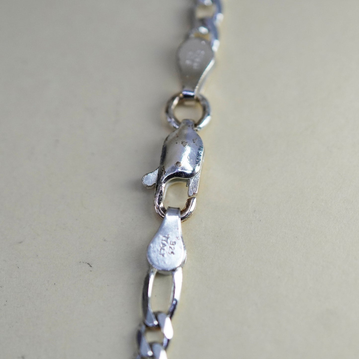 20”, 4mm, Vintage sterling silver figaro chain, bold 925 men’s necklace