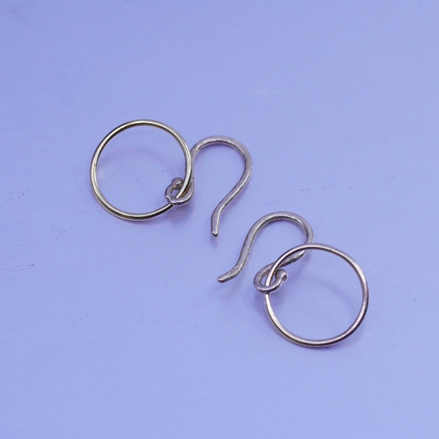 Vintage vermeil gold filled Sterling 925 silver infinity circle earrings