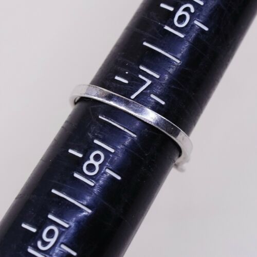 Sz 7.25, Vtg Sterling Silver Fashion Ring, 925 Silver Engagement Ring W/ Cz