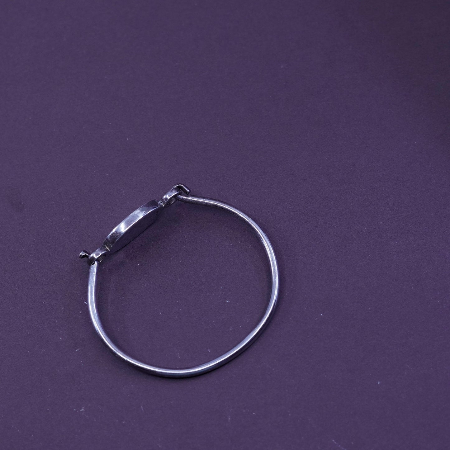 6”, Judith jack sterling silver bracelet, 925 bangle with name tag monogram ACN