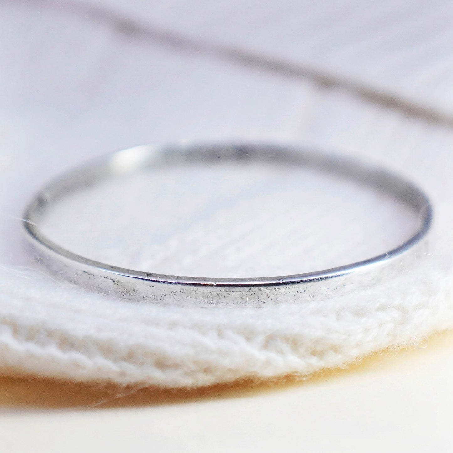 7.5”, Vintage Mexico sterling silver handmade bracelet, 925 hinged bangle