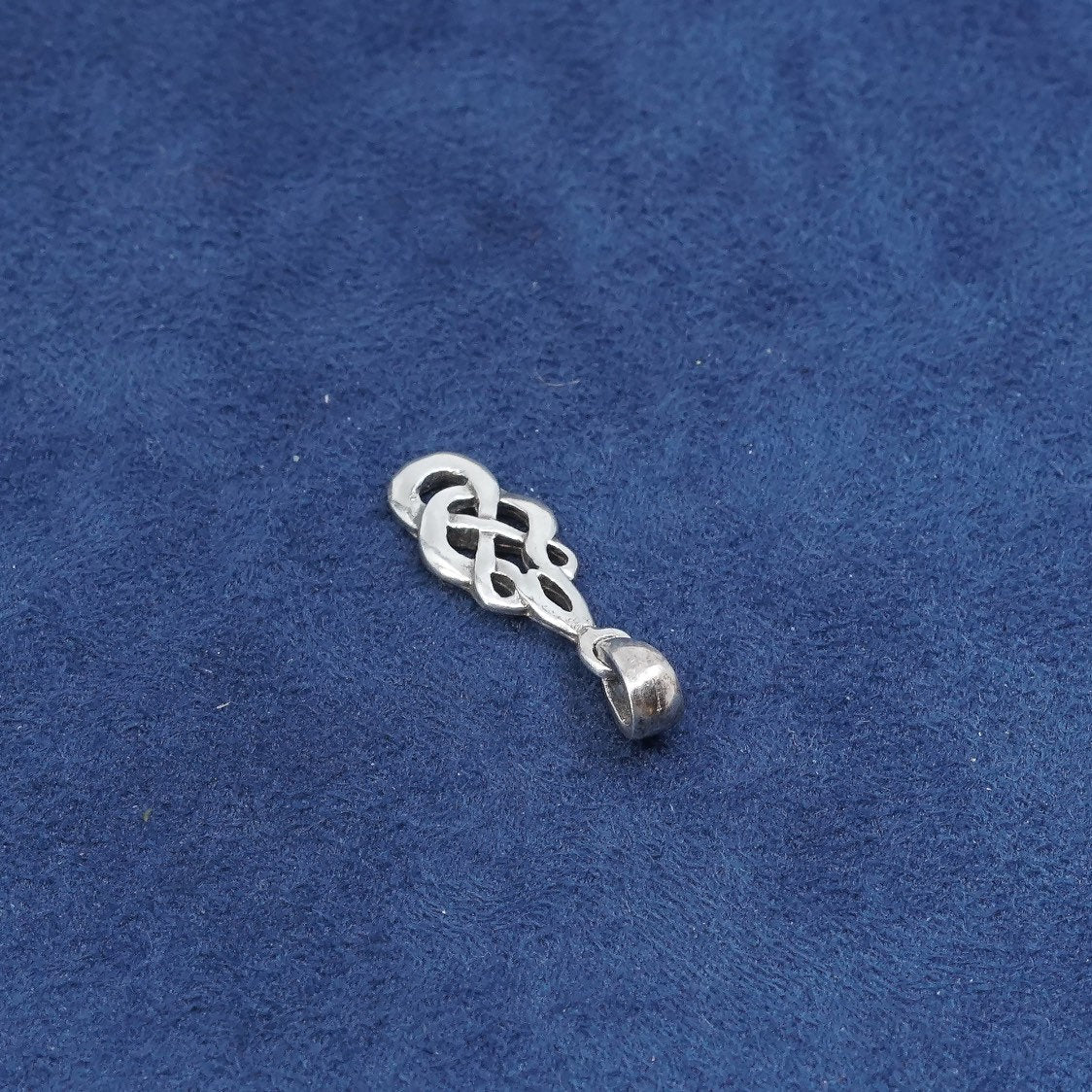 Sterling silver handmade pendant, 925 Irish filigree charm, stamped 925