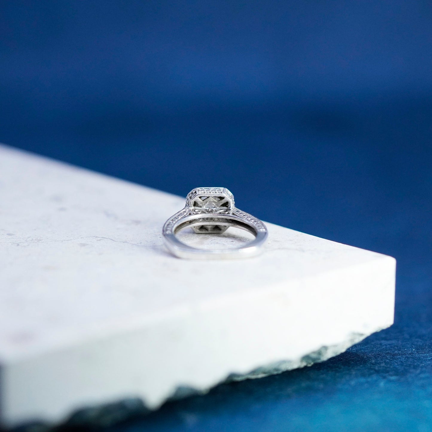 Size 5.5, vintage Sterling 925 silver engagement anniversary ring cluster Cz