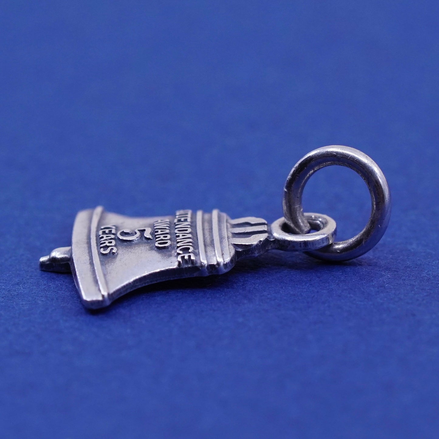 Vintage Sterling silver chime ball, 925 silver bell charm “attendance award