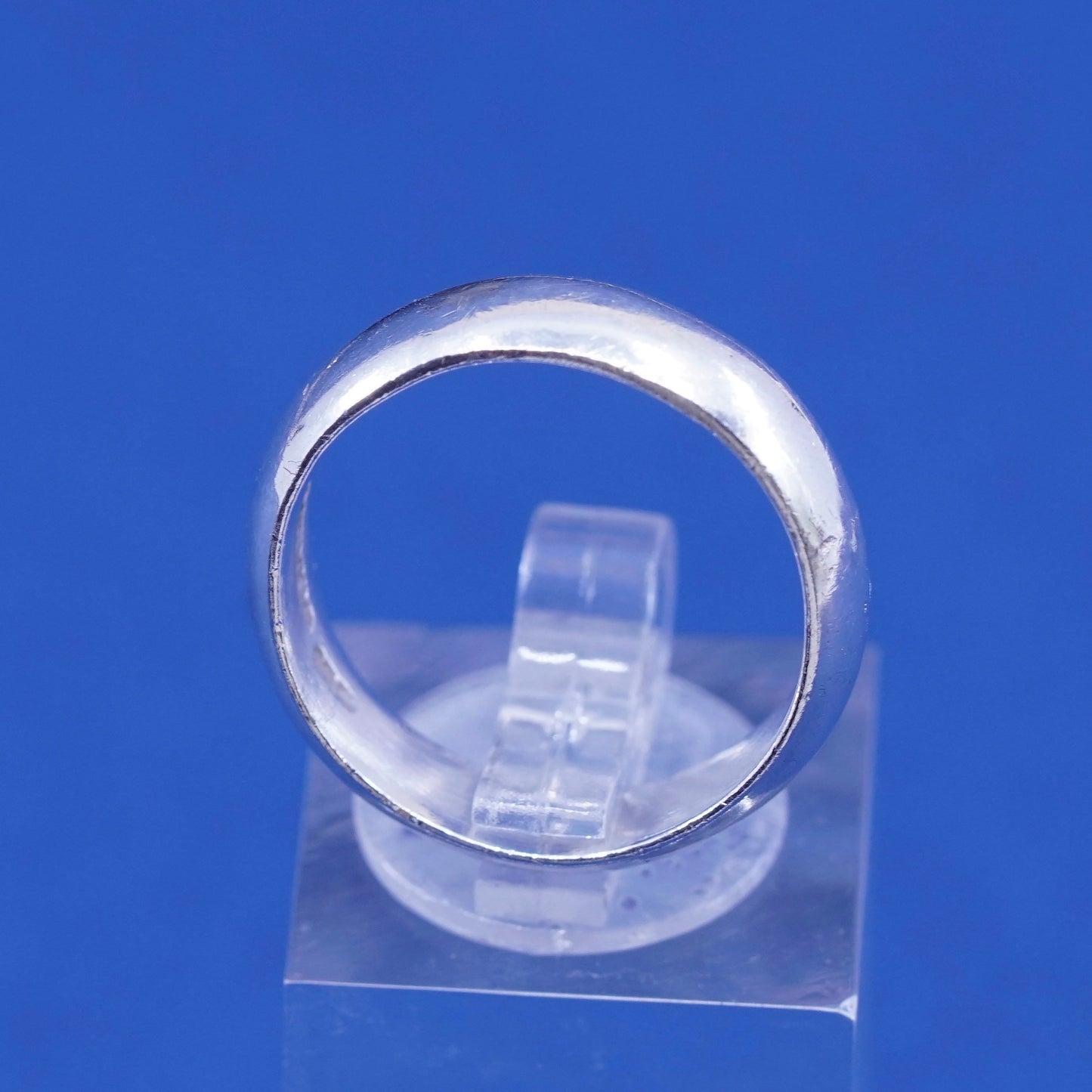 Size 8.25, vintage Sterling silver handmade ring, mexico 925 wedding band
