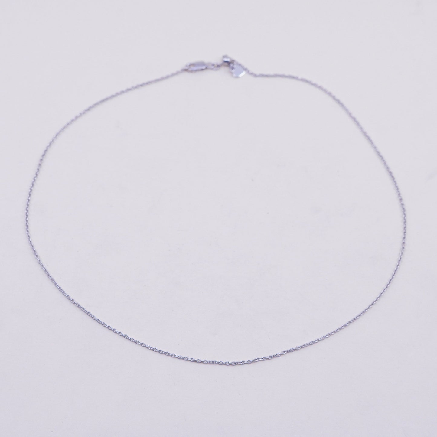 Adjustable 18”, 1mm, Vintage Sterling silver Italy 925 circle chain, necklace