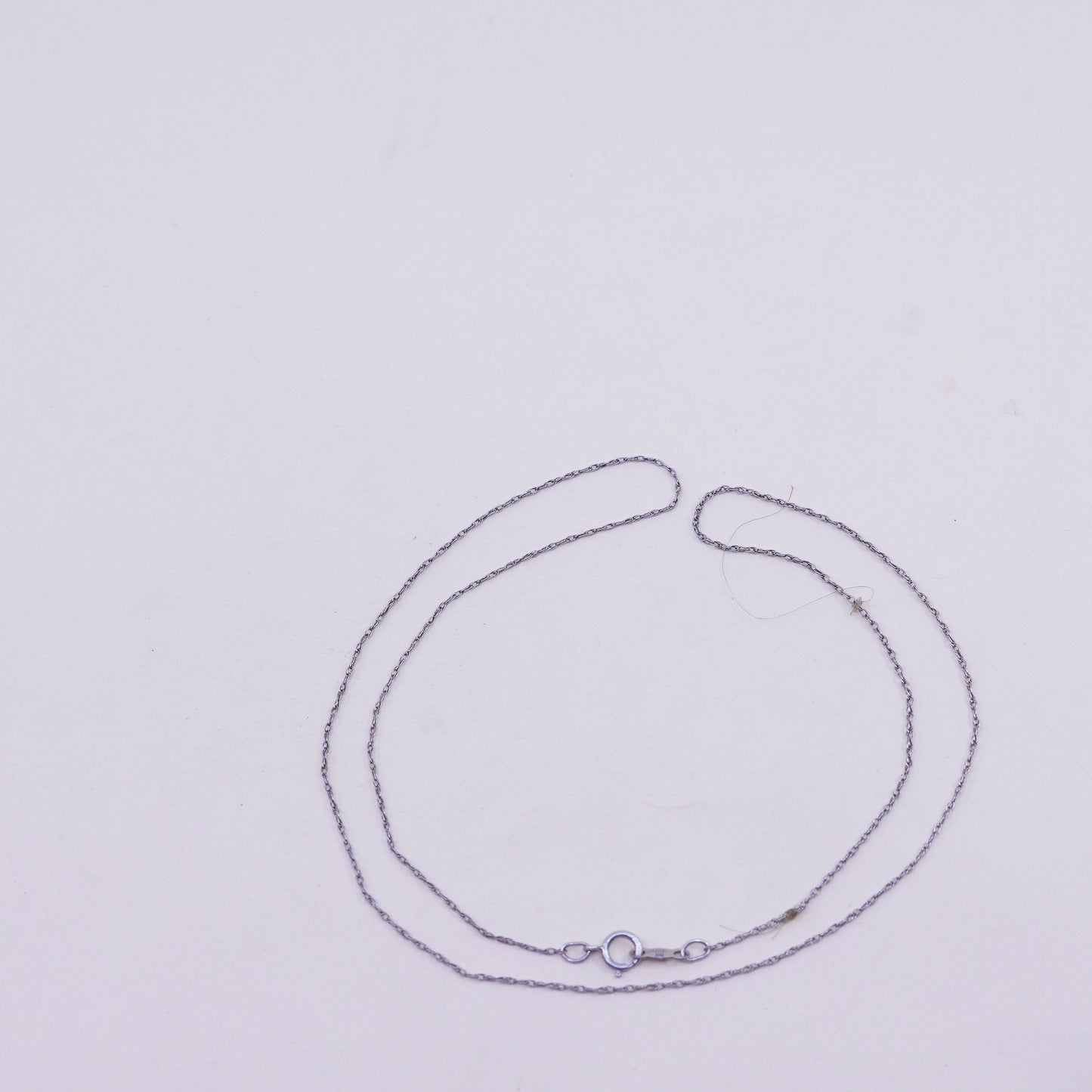 20” 1mm, vintage sterling silver necklace, 925 Singapore rope chain
