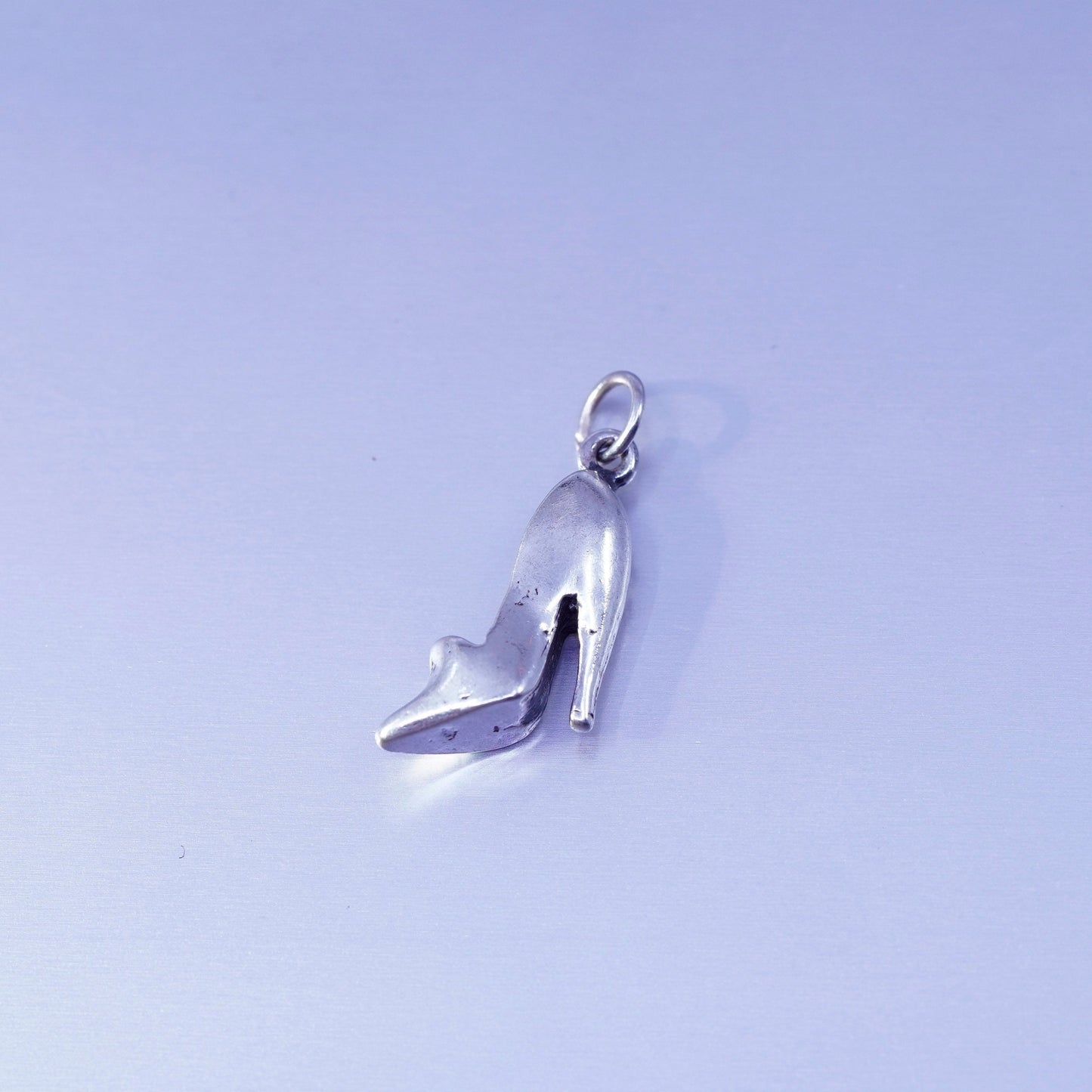 antique sterling 925 silver handmade high heel pendant charm