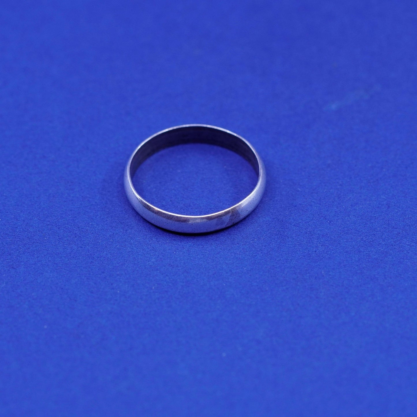 Size 11, vintage Sterling silver handmade ring, 925 wedding band