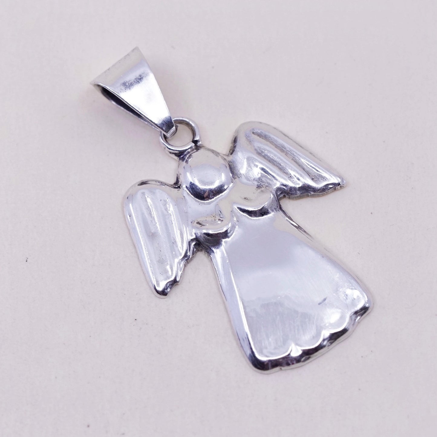 Vintage Sterling 925 silver handmade angel pendant