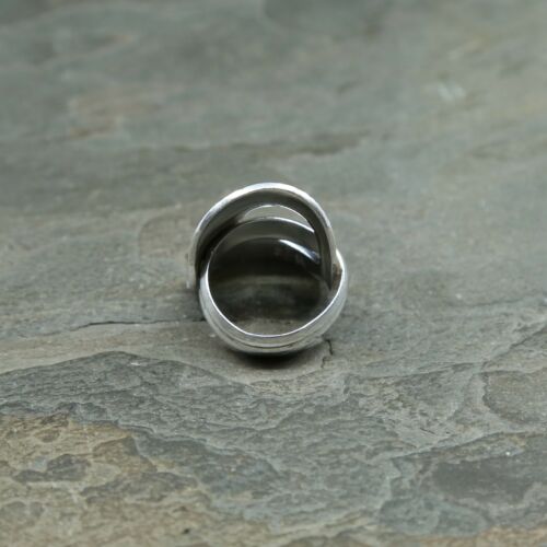 Size 9, Vtg Cii Sterling Silver Handmade Ring, 925 Silver Band W/ Filigree Whirl