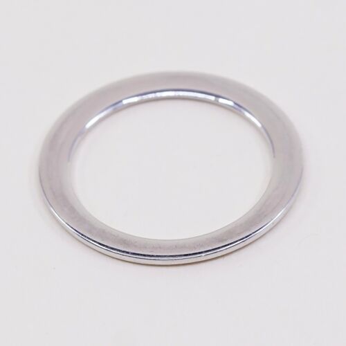 Vintage Thai Sterling Silver Handmade Pendant, 925 Circle Pendant