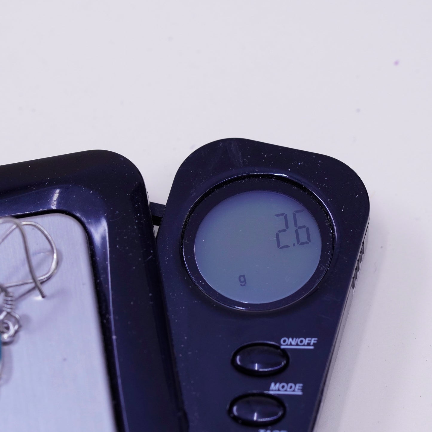 Vintage Sterling silver earrings, 925 teardrop dangle with malachite