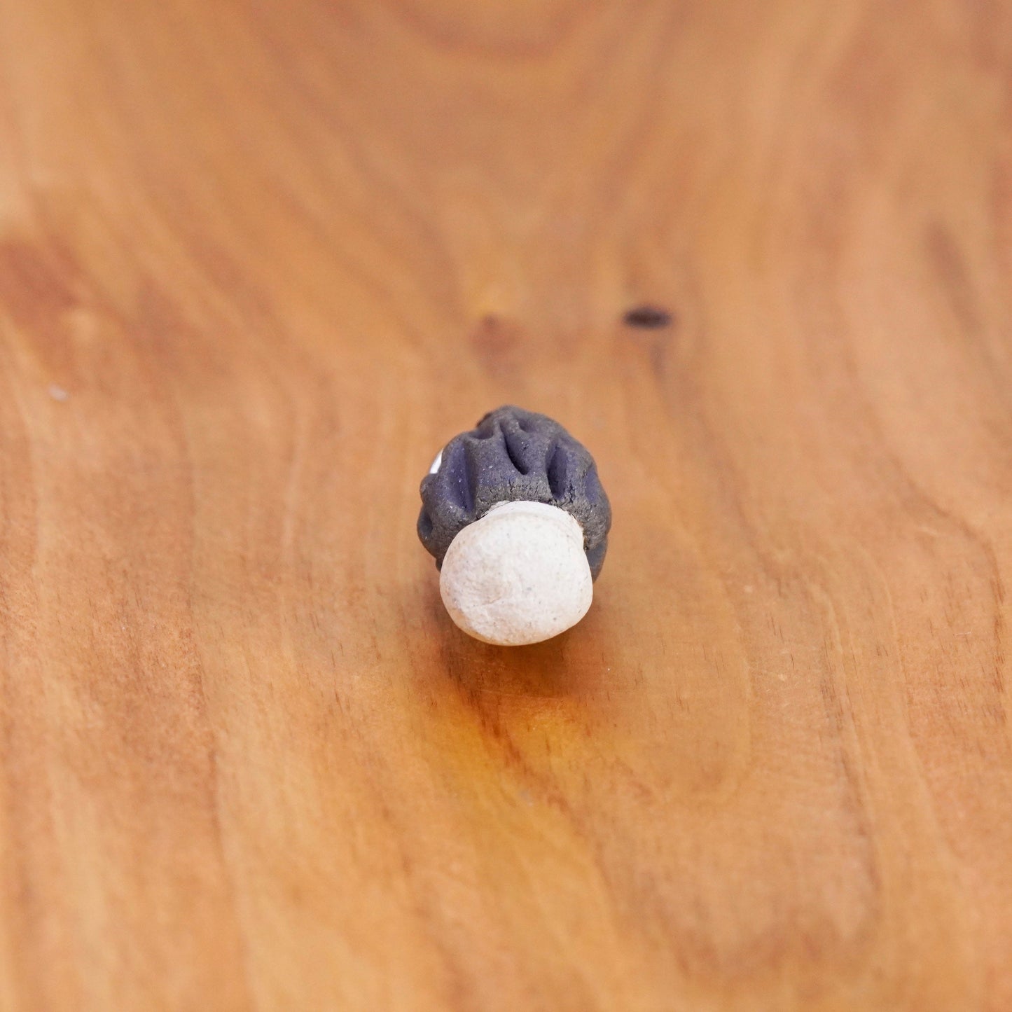 Vintage Sterling silver handmade clay mushroom charm, 925 pendant