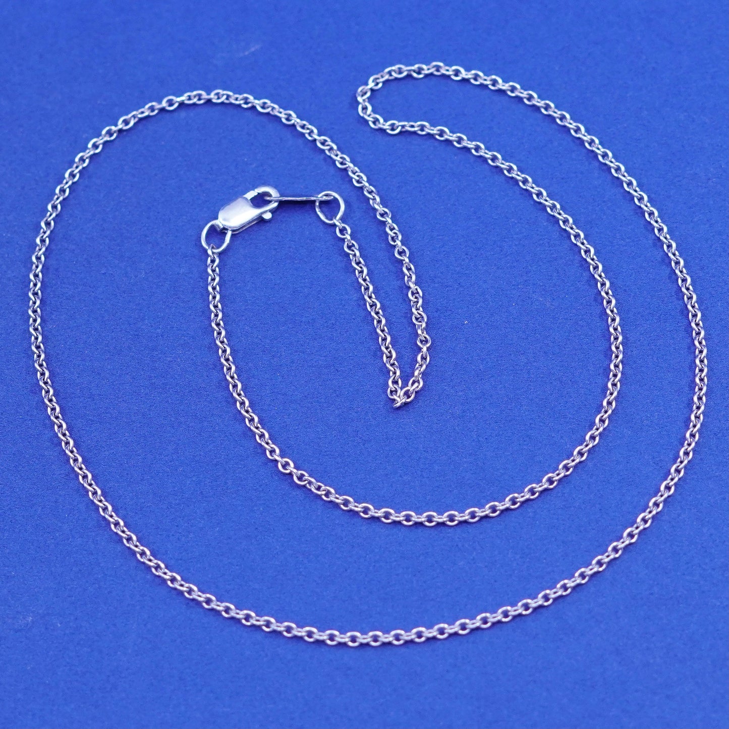 18”, 1mm, vintage Sterling silver handmade necklace, 925 circle chain